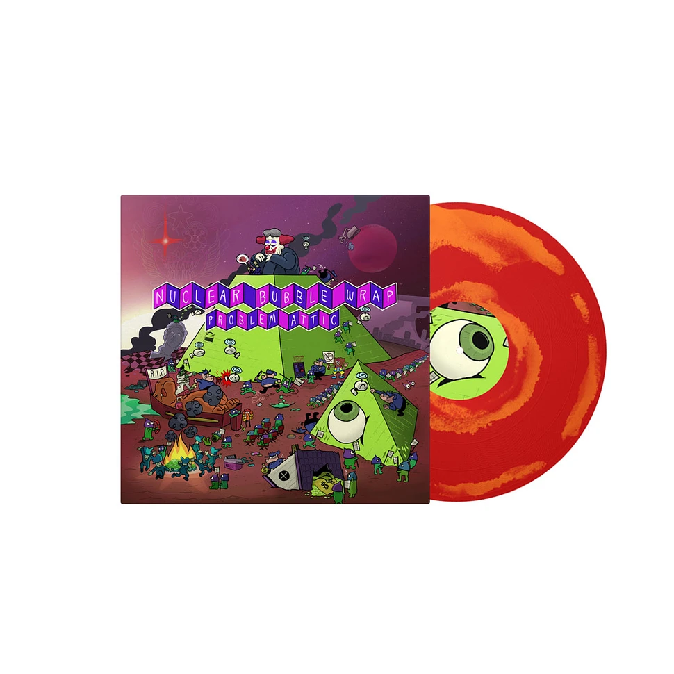 Nuclear Bubble Wrap - Problem Attic - Red and Orange swirled Vinyl Edition
