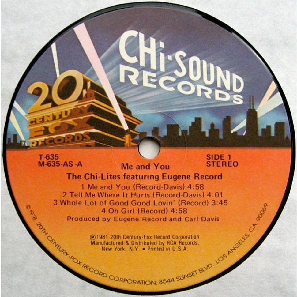 The Chi-Lites Featuring Eugene Record - Me And You