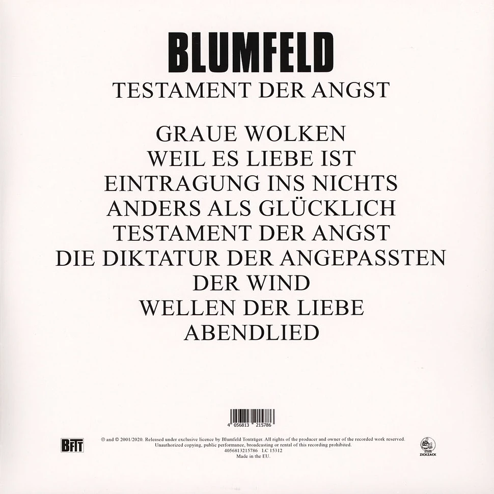 Blumfeld - Testament Der Angst