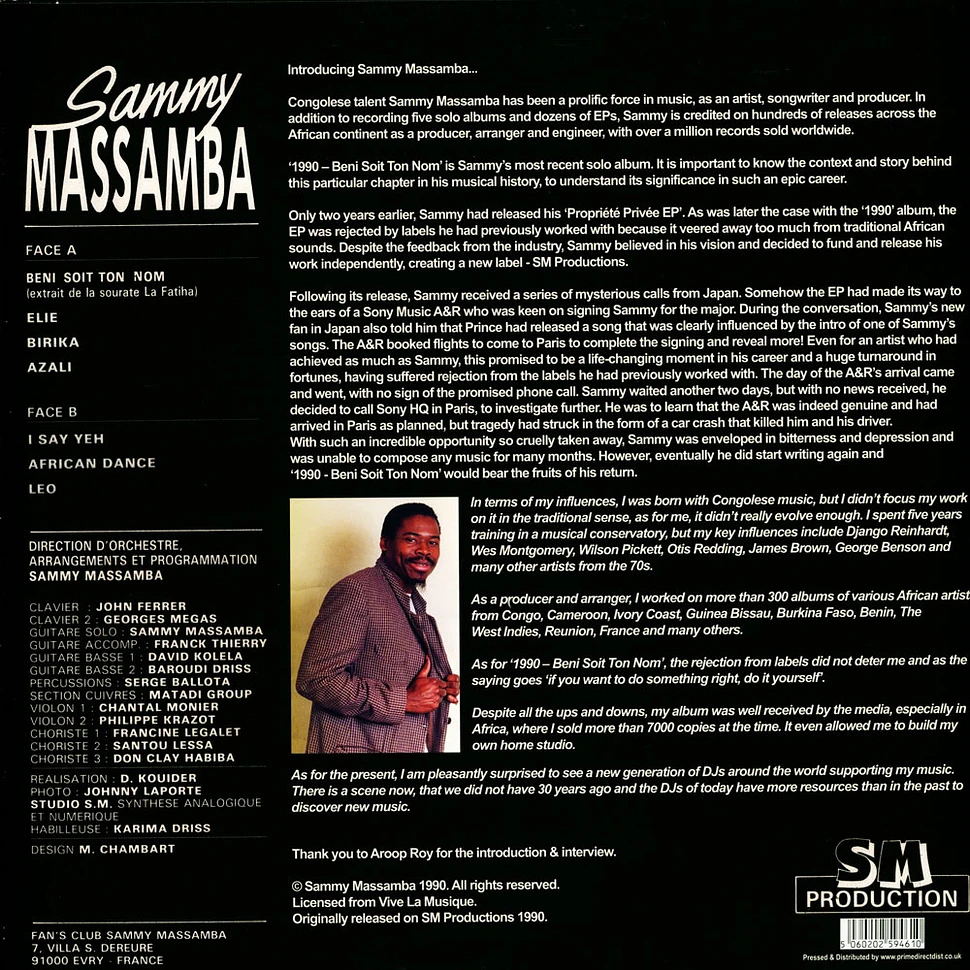 Sammy Massamba - 1990 - Beni Soit Ton Nom