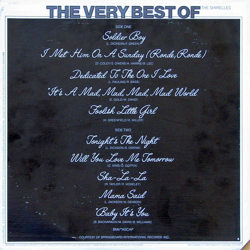 The Shirelles - The Very Best Of The Shirelles