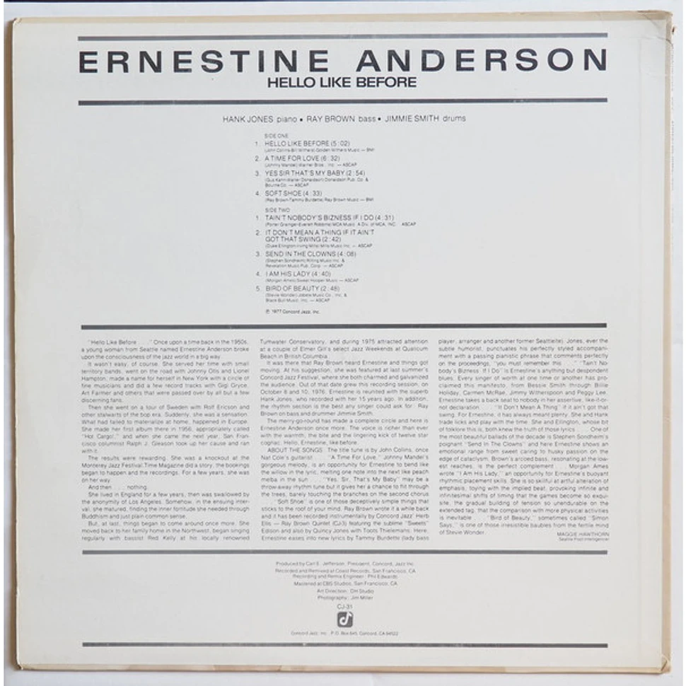 Ernestine Anderson - Hello Like Before