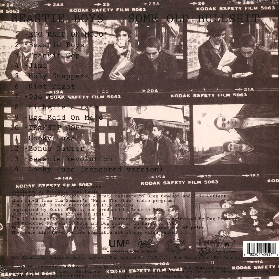 Beastie Boys - Some Old Bullshit White Black Friday Record Store Day 2020 Edition