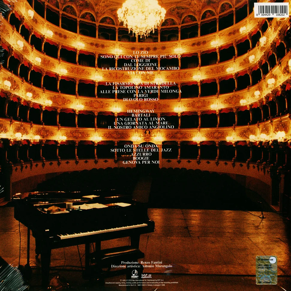 Paolo Conte - Concerti Crystal Clear Vinyl Ediiton