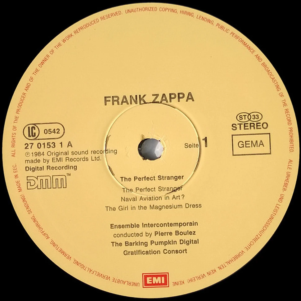 Pierre Boulez Conducts Frank Zappa - The Perfect Stranger