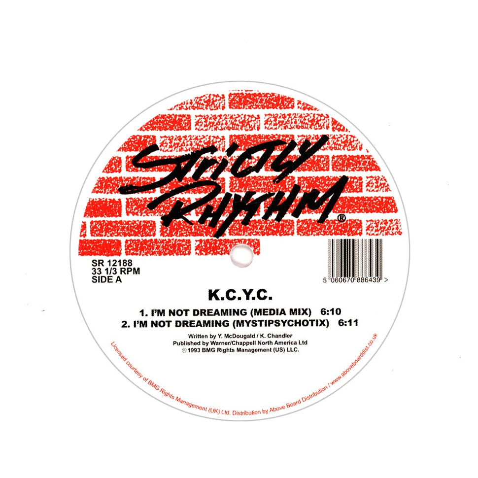 K.C.Y.C. (Kerri Chandler) - I'm Not Dreaming / Side By Side White Vinyl Edition