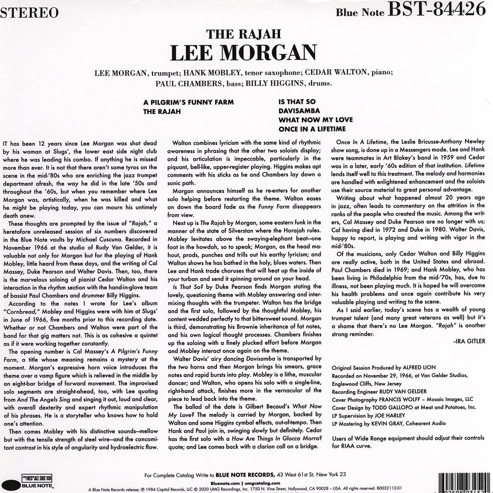 Lee Morgan - The Rajah Tone Poet Vinyl Edition