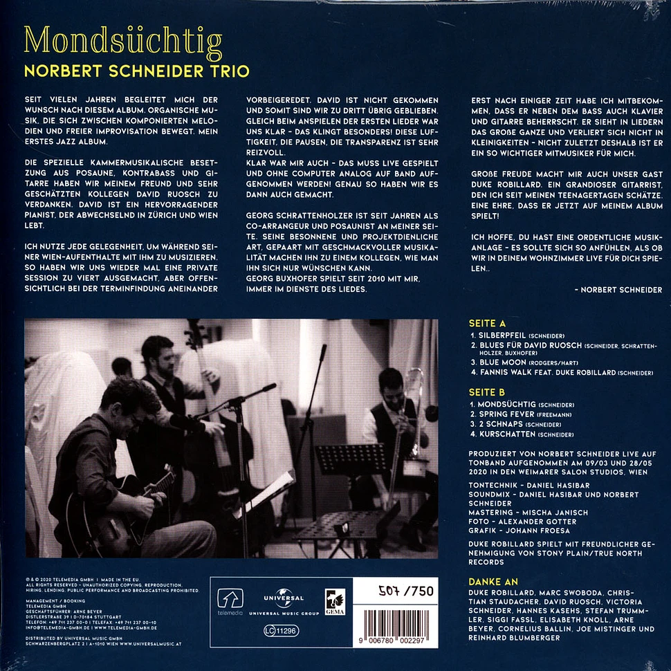 Norbert Schneider Trio - Mondsüchtig