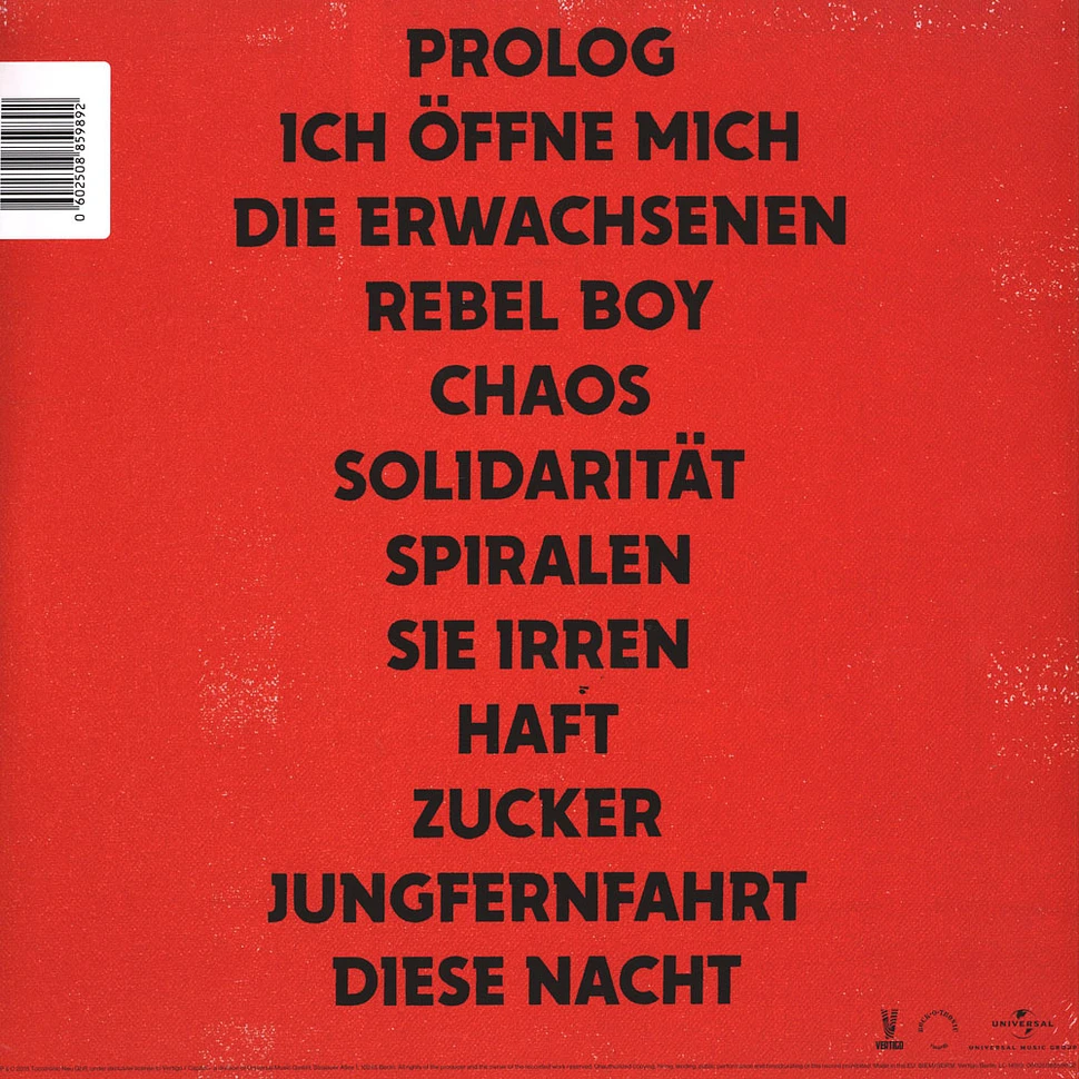 Tocotronic - Tocotronic: Das Rote Album White Vinyl Edition