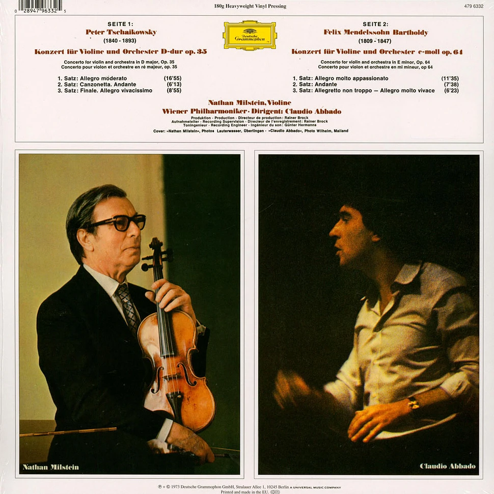 Nathan Milstein / Claudio Abbado / Wp - Violinkonzerte