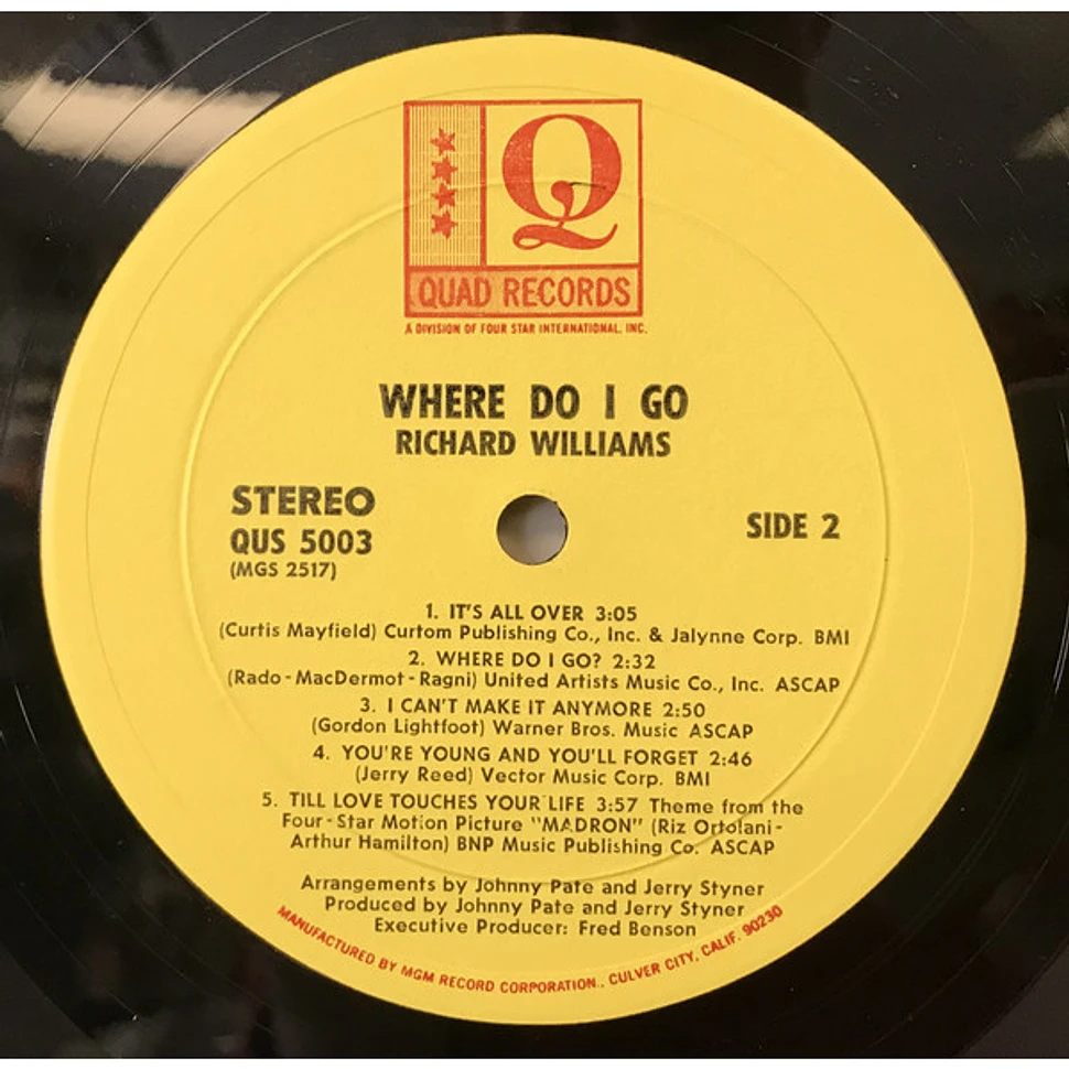 Richard Williams - Where Do I Go