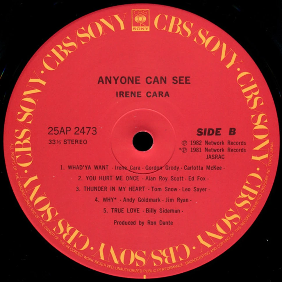 Irene Cara - Anyone Can See