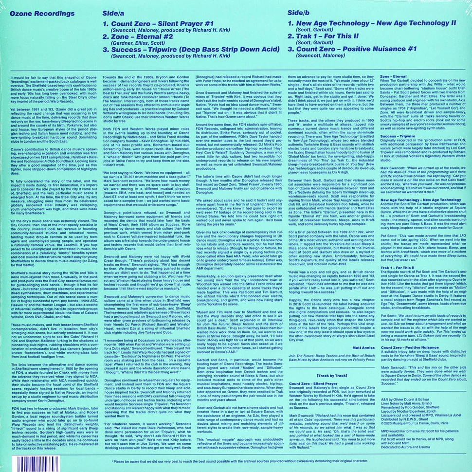 V.A. - Ozone Trioxygen Blue Vinyl Edition