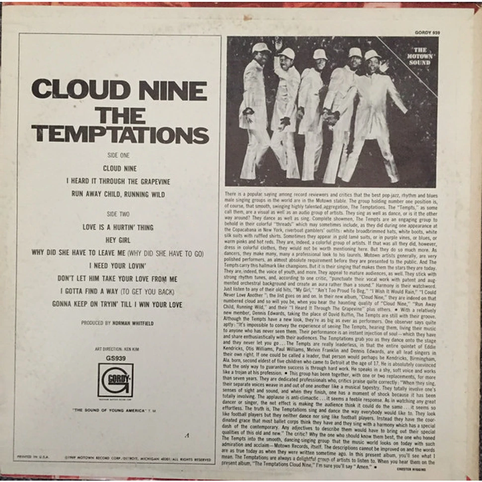 The Temptations - Cloud Nine