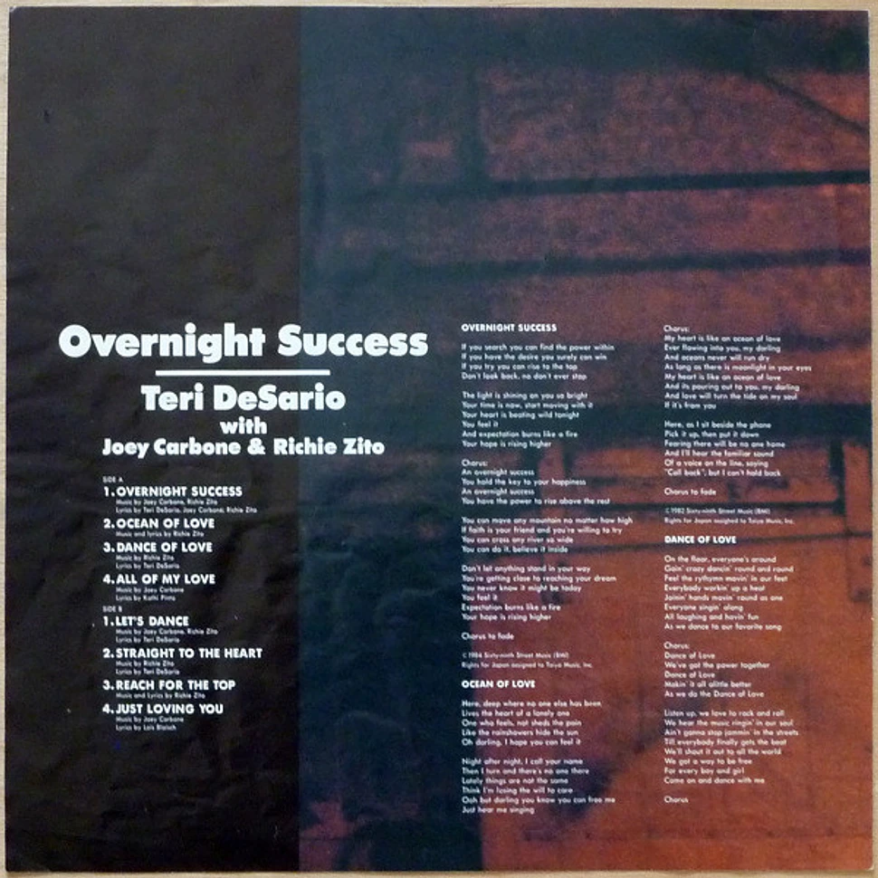 Teri Desario With Joey Carbone & Richie Zito - Overnight Success