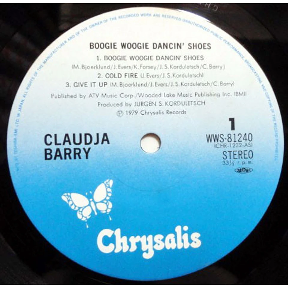 Claudja Barry Boogie Woogie Dancin' Shoes Vinyl LP 1979 JP