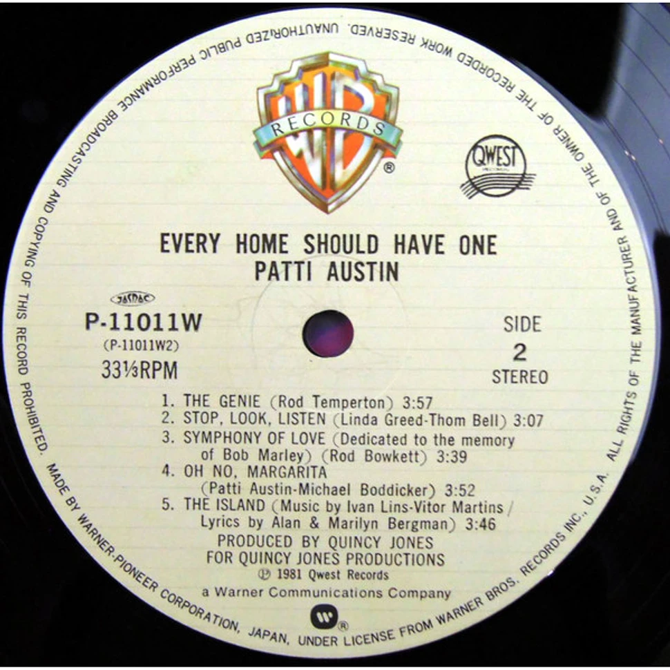 Quincy Jones Presents Patti Austin - Every Home Should Have One - Vinyl ...