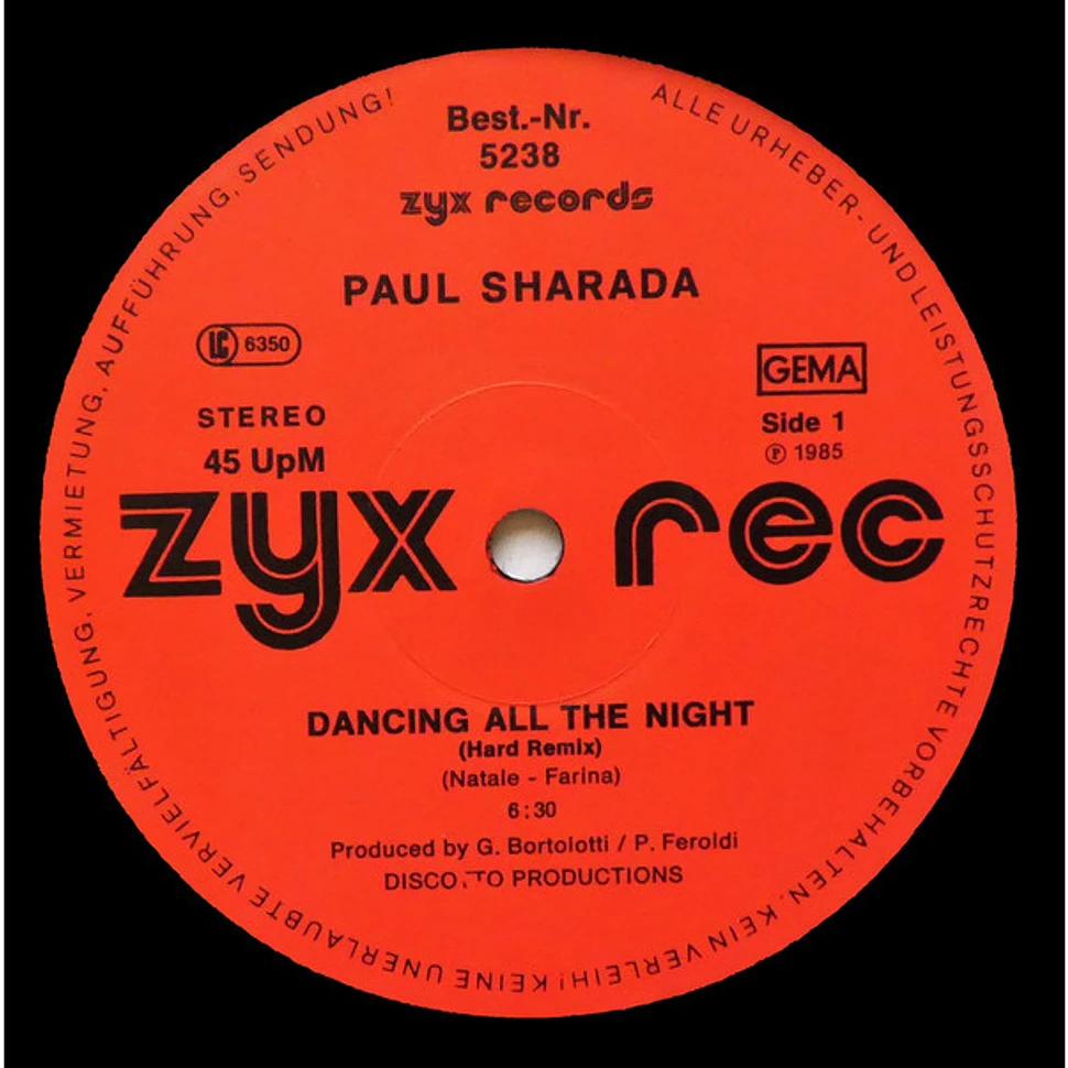 Paul Sharada - Dancing All The Night (Remix)