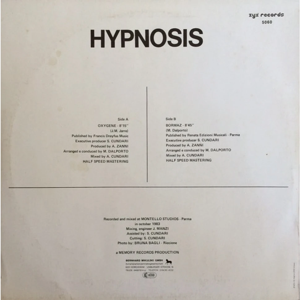 Hipnosis - Oxygene / Bormaz