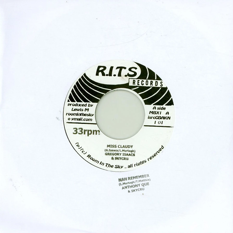 Gregory Isaacs / Anthony Que & Skycru - Miss Claudy, Dub / Nah Remember, Dub