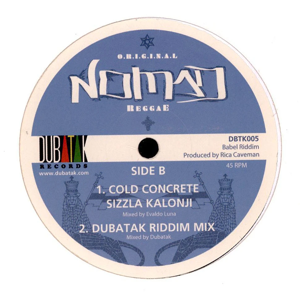 Rica Caveman & Sizzla Kalonji / Sizzla Kalonji, Dubatak - Babel, Dub / Cold Concrete, Riddim Mix