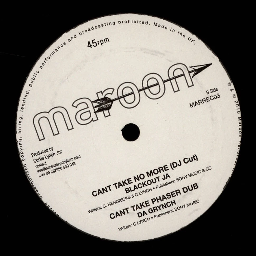 Brinsley Forde, Da Grynch / Blackout, Da Grynch - Can't Take No More, Better Dub / DJ Cut, Phaser Dub