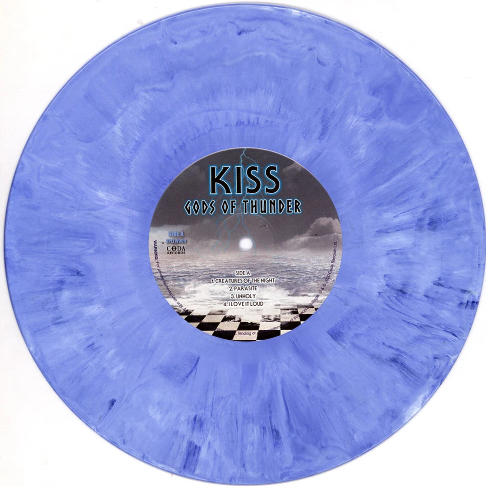Kiss - Gods Of Thunder Blue & White Marbled Vinyl Edition