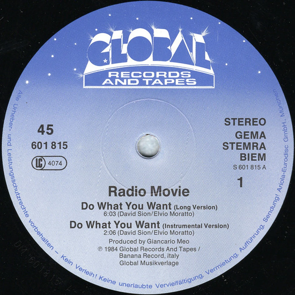 Radio Movie - Do What You Want (Long Version)