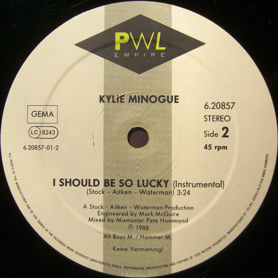 Kylie Minogue - I Should Be So Lucky