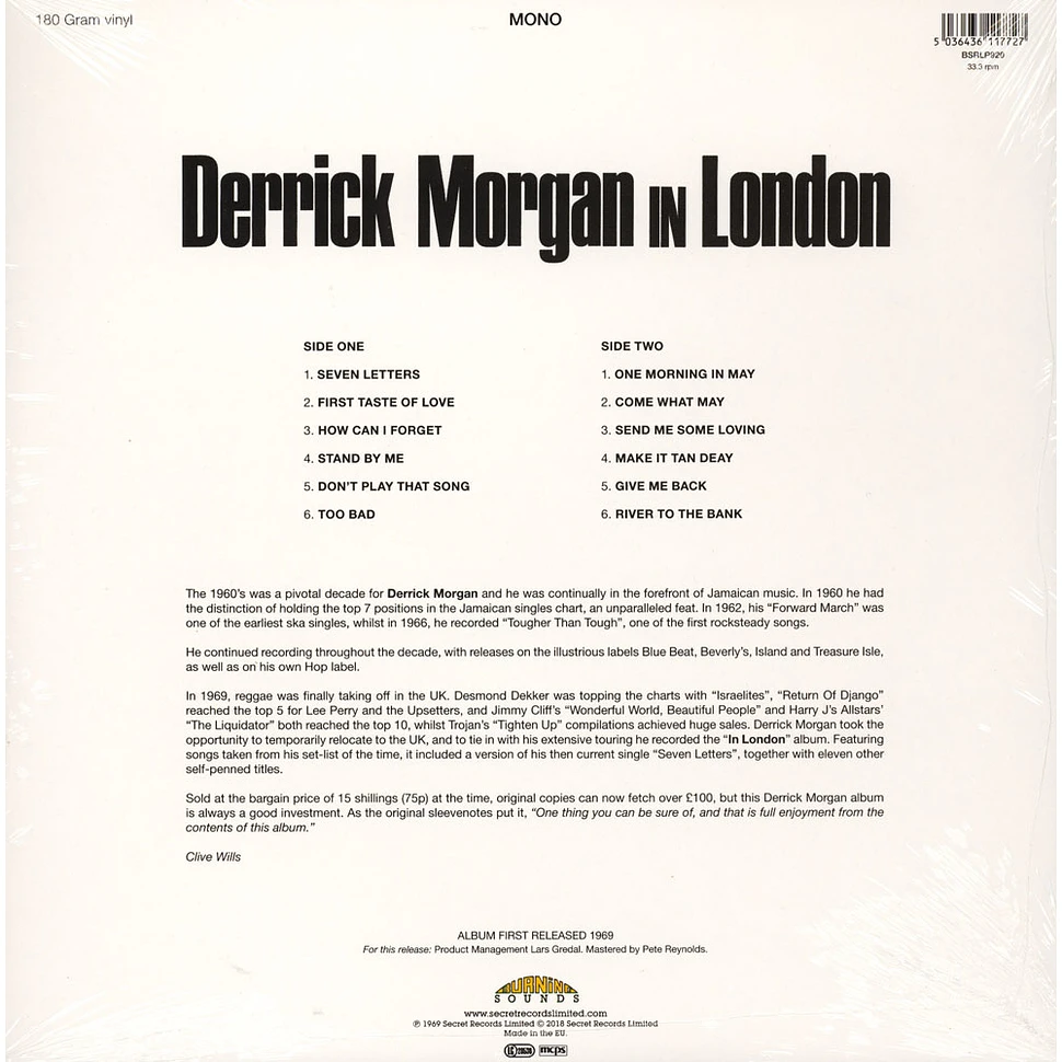 Derrick Morgan - Derrick Morgan In London