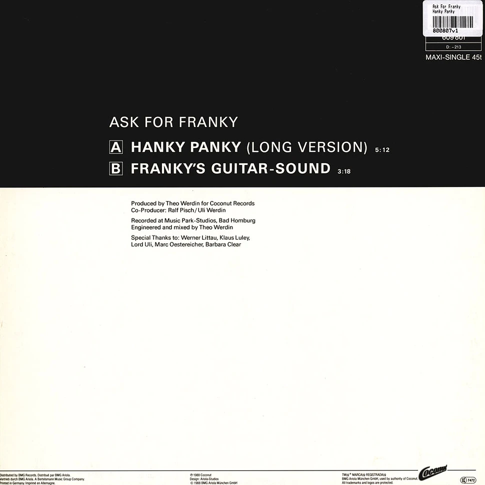 Ask For Franky - Hanky Panky