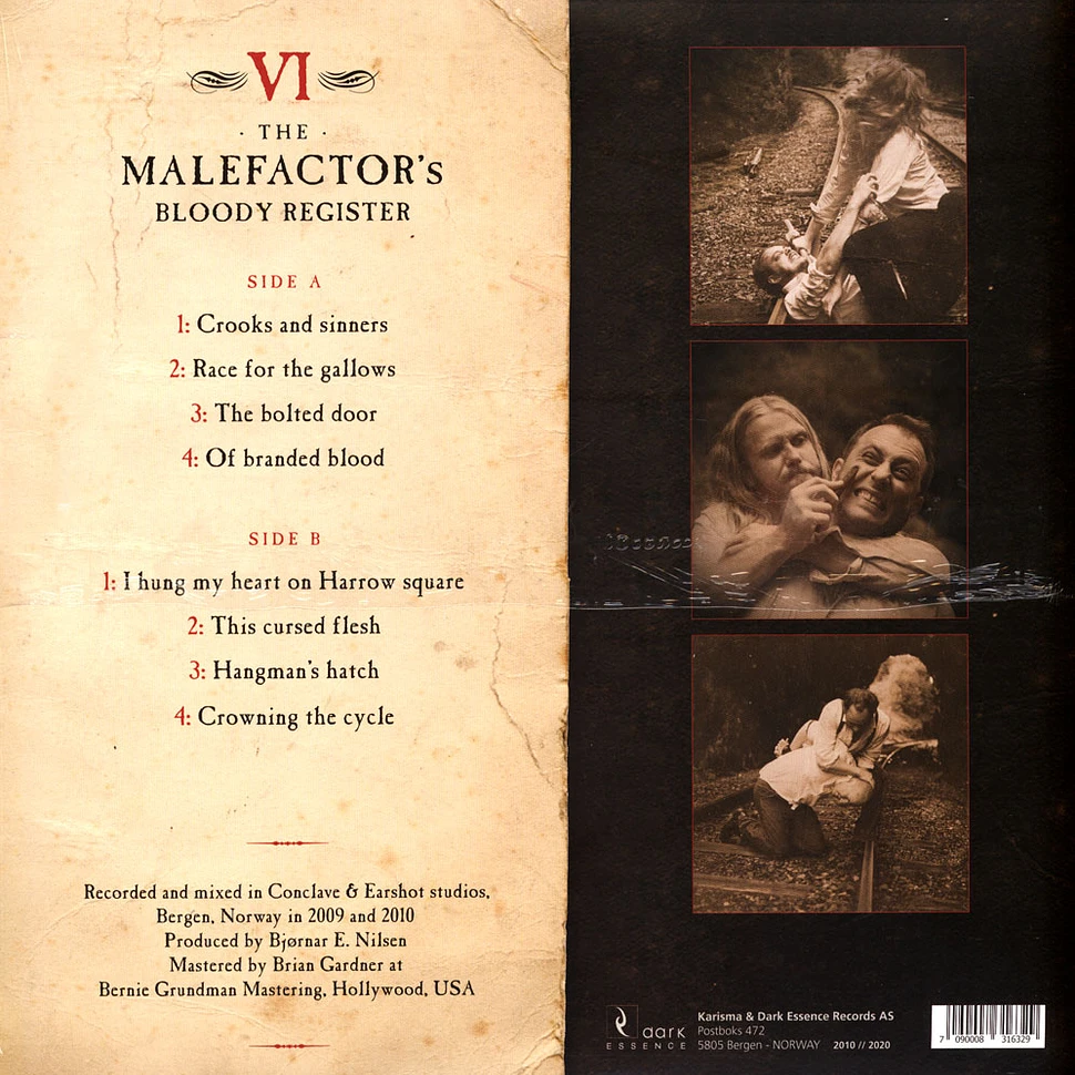 Vulture Industries - The Malefactor's Bloody Register Pool Of Blood Vinyl Edition