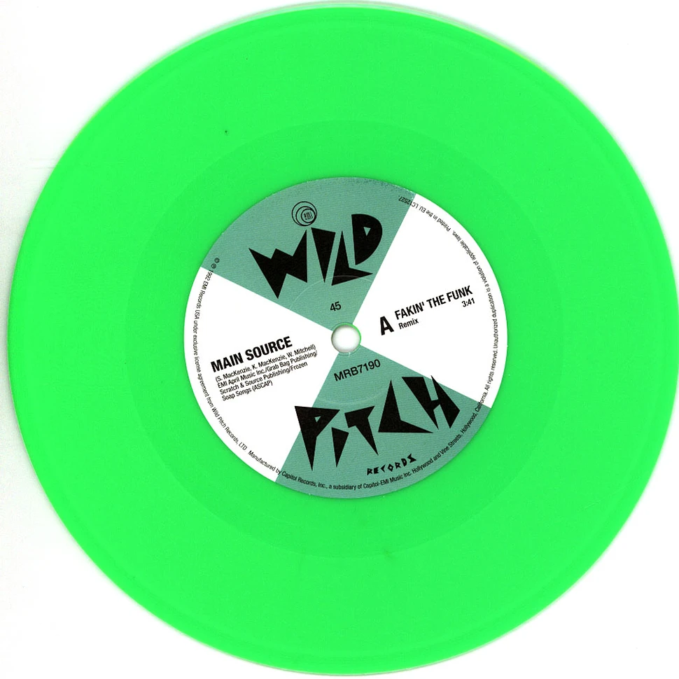 Main Source - Fakin' The Funk (Remix) / Fakin' The Funk (Instrumental) Neon Green Vinyl Edition