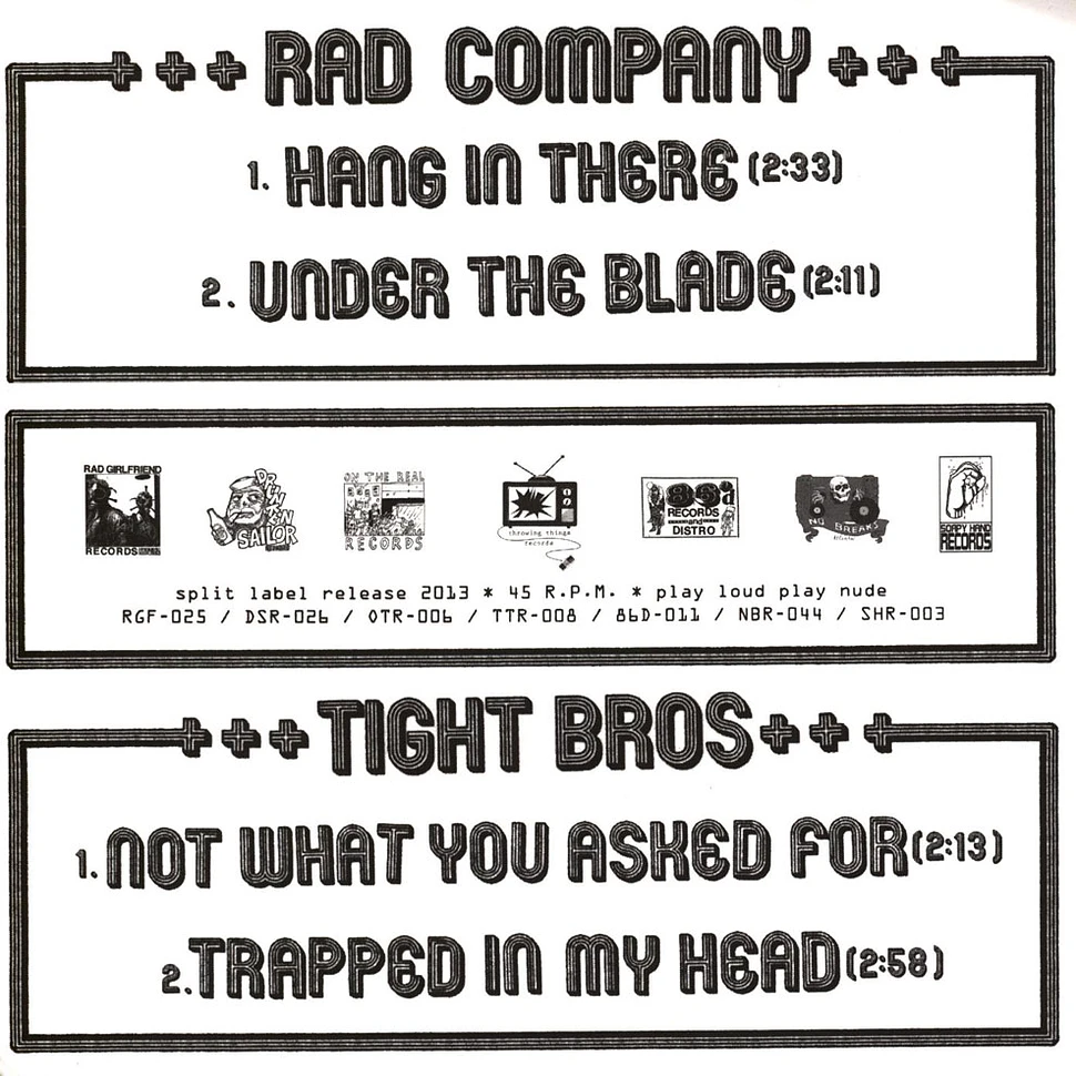 Rad Company / Tight Bros - Split