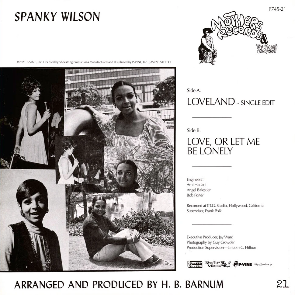 Spanky Wilson - Loveland / Love Or Let Me Be Lonely - Vinyl 7