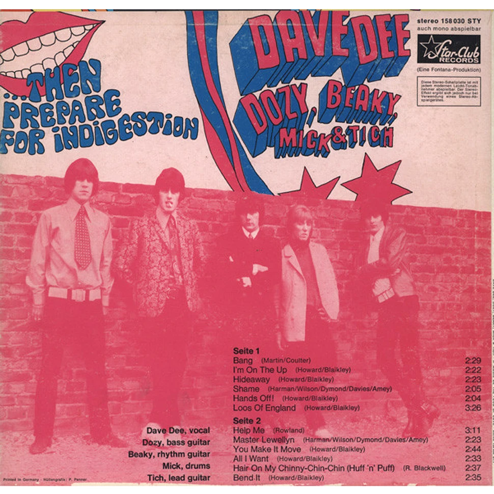 Dave Dee, Dozy, Beaky, Mick & Tich - If Music Be The Food Of Love... Then Prepare For Indigestion