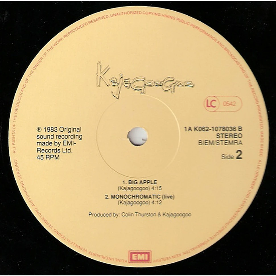 Kajagoogoo - Big Apple