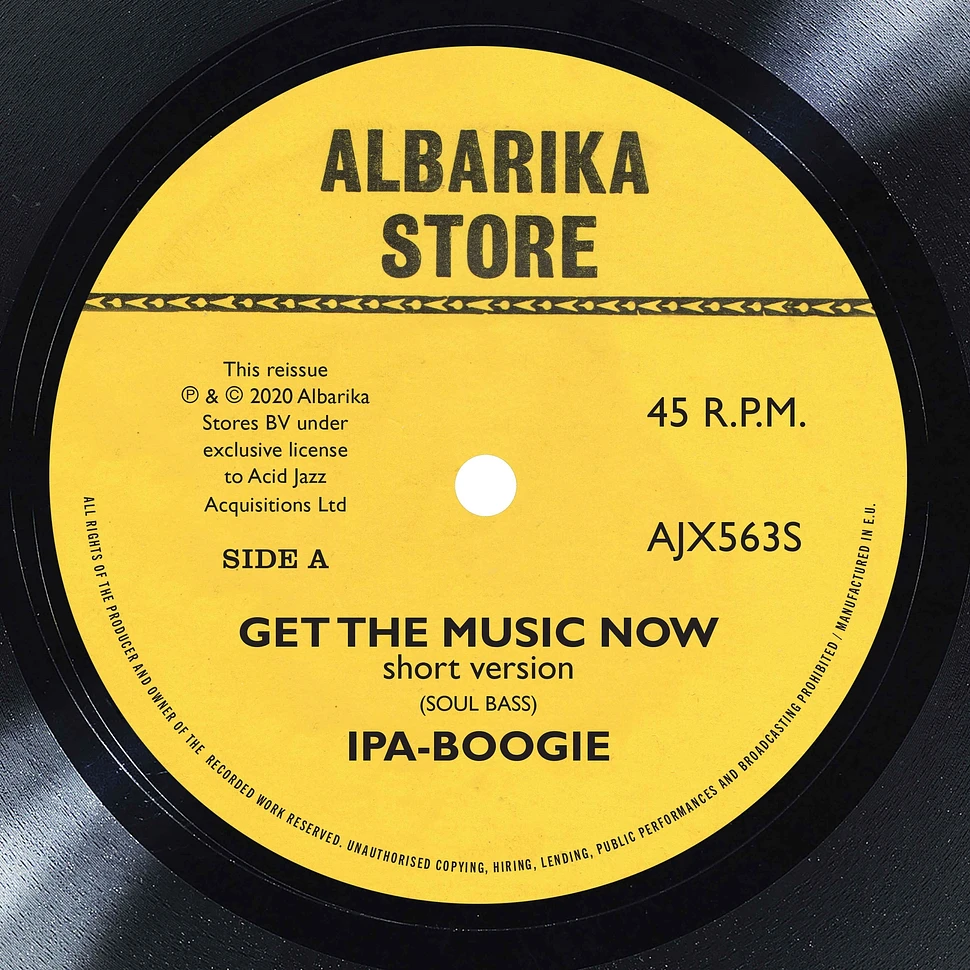 Ipa-Boogie Get The Music Now Africa Vinyl 7