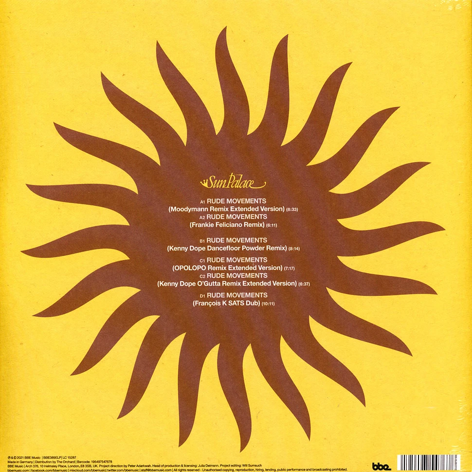 Sunpalace - Rude Movements-The Remixes
