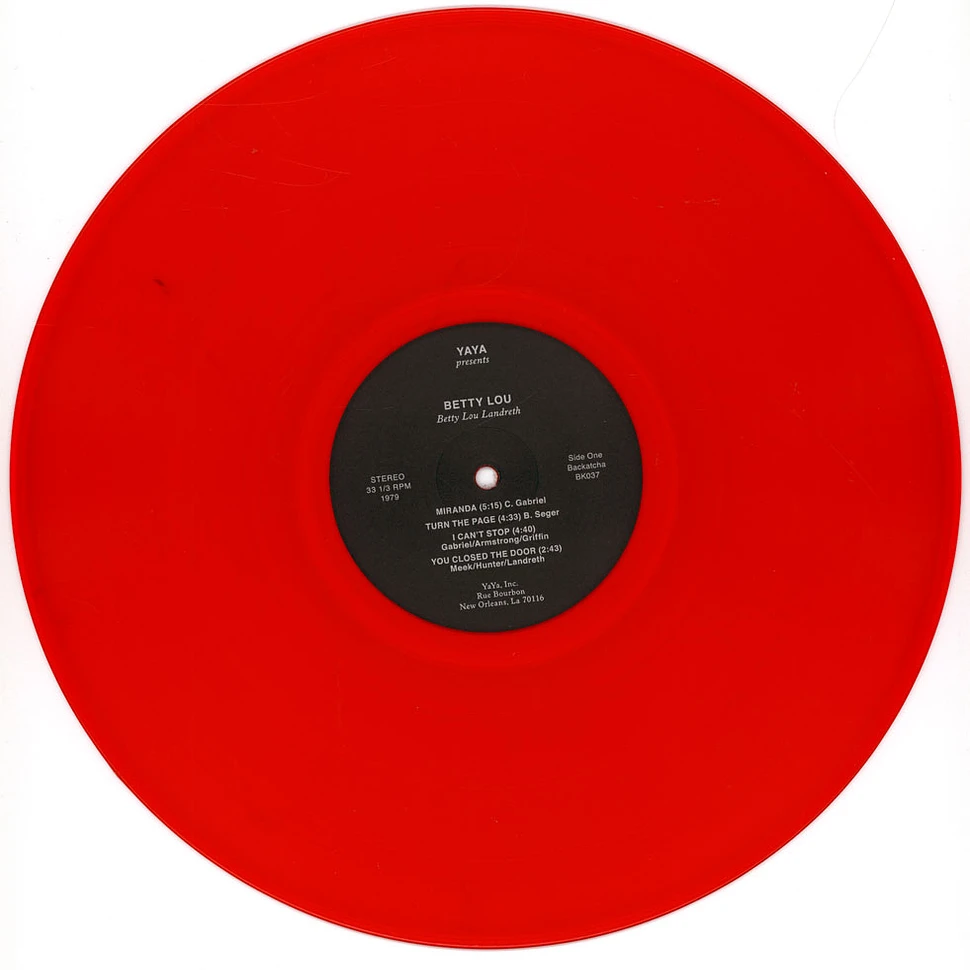 Betty Lou Landreth - Betty Lou Transparent Red Vinyl Edition