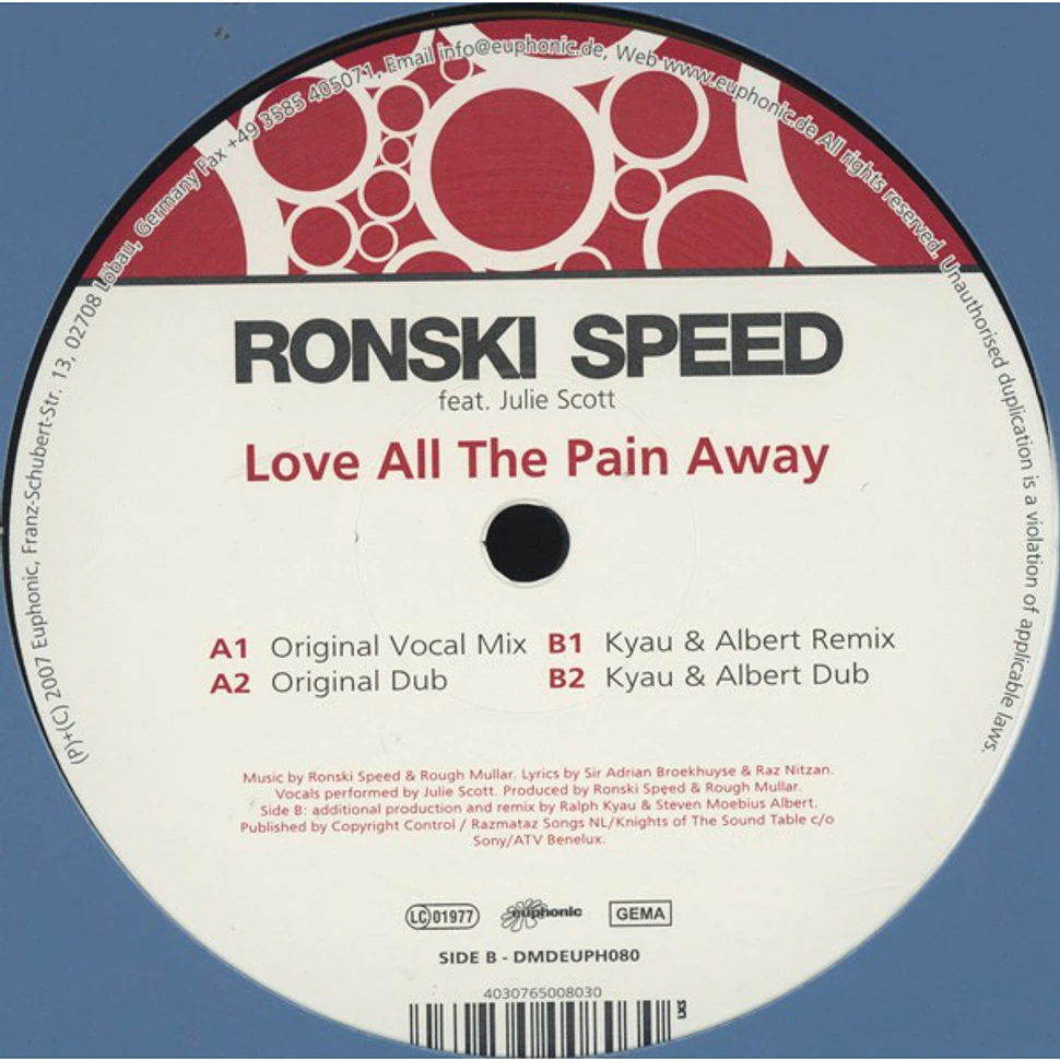 Ronski Speed Feat. Julie Scott - Love All The Pain Away