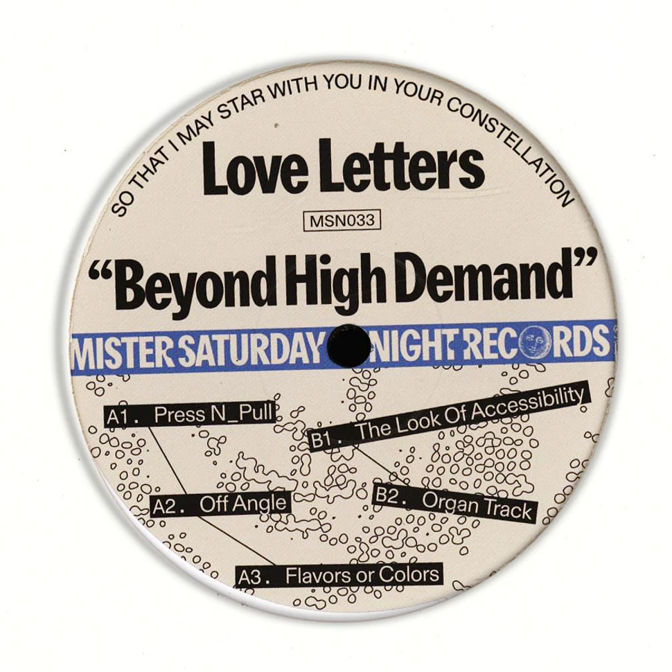 Love Letters - Beyond High Demand