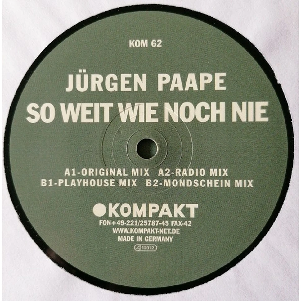 Jürgen Paape - So Weit Wie Noch Nie