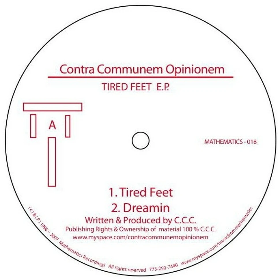 Contra Communem Opinionem - Tired Feet E.P.