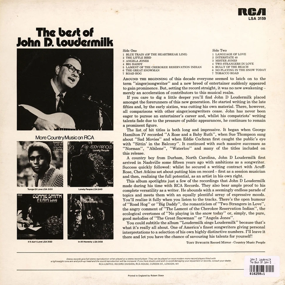 John D. Loudermilk - The Best Of John D. Loudermilk