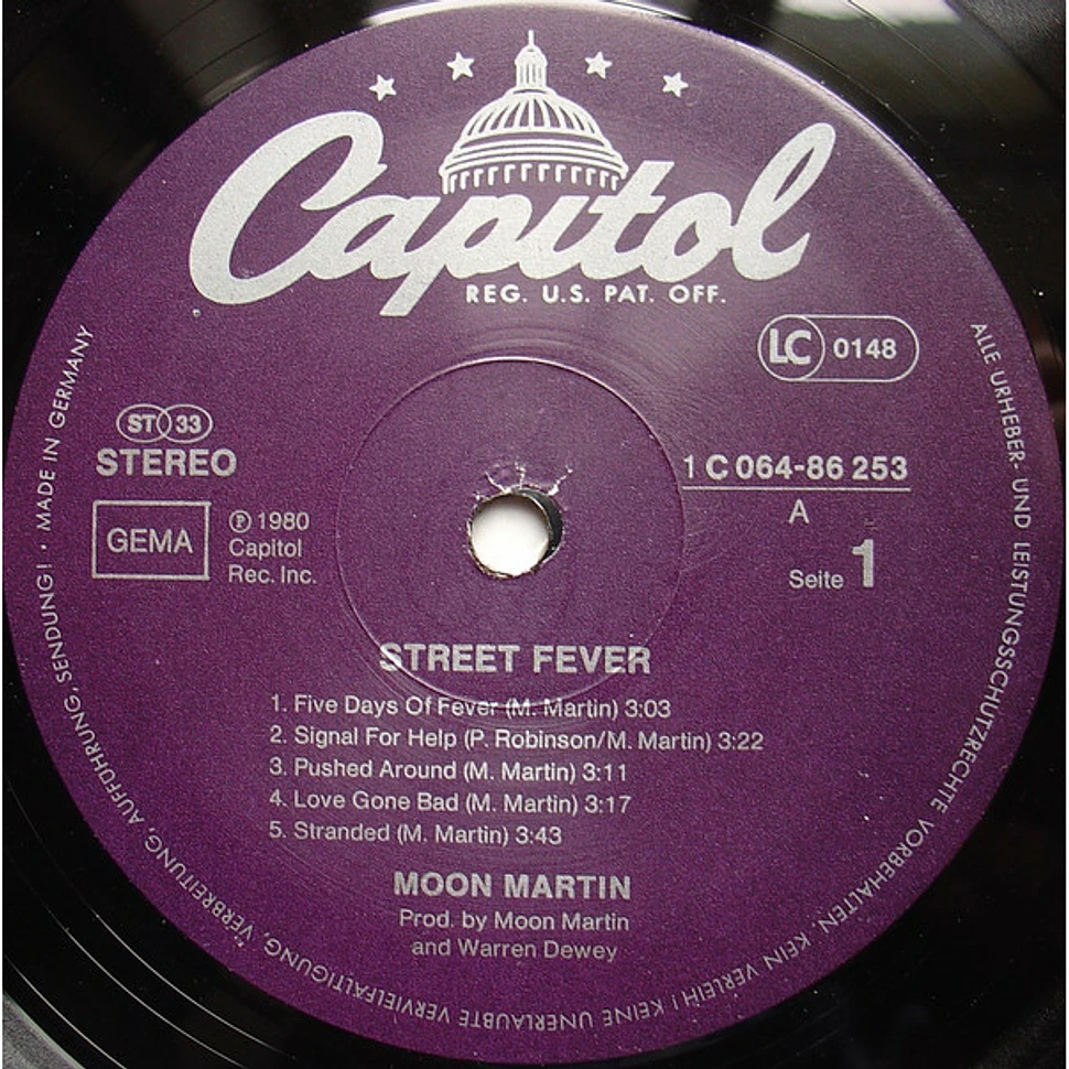 Moon Martin - Street Fever