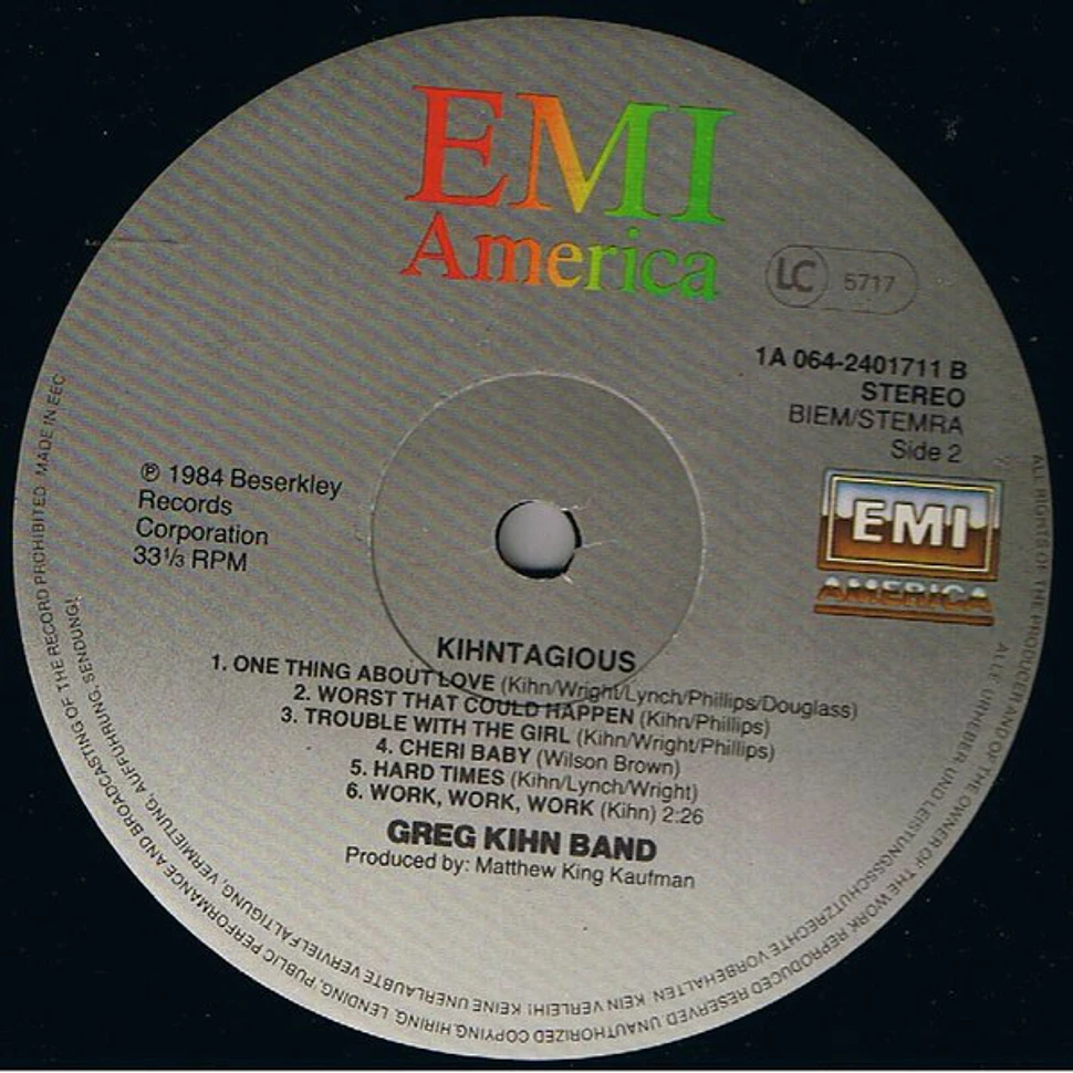 Greg Kihn Band - Kihntagious - Vinyl LP - 1984 - NL