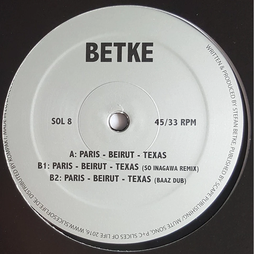 Stefan Betke - Paris - Beirut - Texas