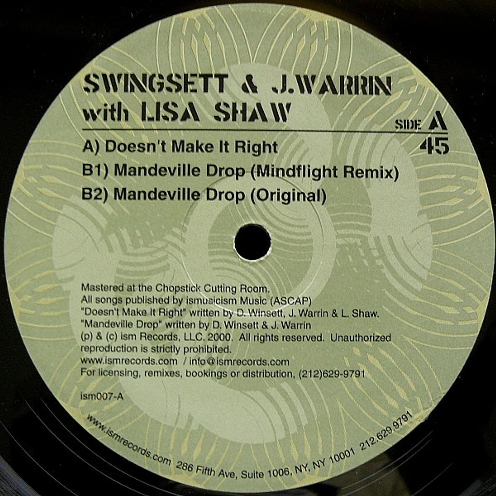 DJ Swingsett & J. Warrin With Lisa Shaw - Doesn't Make It Right