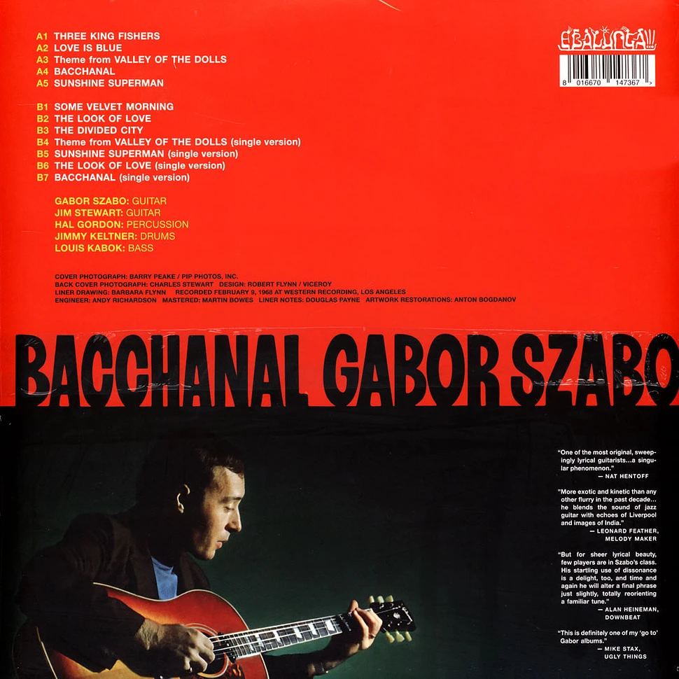 Gabor Szabo - Bacchanal Black Vinyl Edition